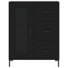 Příborník černý 69,5 x 34 x 90 cm kompozitní dřevo 828045