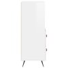 Příborník bílý s vysokým leskem 34,5x34x90 cm kompozitní dřevo 828638