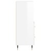 Příborník bílý s vysokým leskem 34,5x34x90 cm kompozitní dřevo 828646