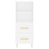 Příborník bílý 34,5 x 34 x 90 cm kompozitní dřevo 828652