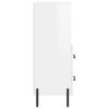 Příborník bílý s vysokým leskem 34,5x34x90 cm kompozitní dřevo 828678