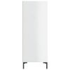 Příborník bílý vysoký lesk 34,5 x 32,5 x 90 cm kompozitní dřevo 828734