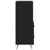 Příborník černý 34,5 x 34 x 90 cm kompozitní dřevo 828637