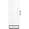 Příborník bílý s vysokým leskem 34,5x34x90 cm kompozitní dřevo 828822