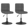 Otočné jídelní židle 2 ks tmavě šedé samet 334264