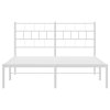Kovový rám postele s čelem bílý 120 x 200 cm 355706