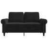 2místná pohovka černá 120 cm samet 359524
