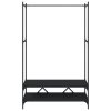 Stojan na oblečení s policemi černý kompozitní dřevo 834200