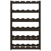 Stojan na víno na 30 lahví černý masivní borové dřevo 373402