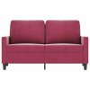 2místná pohovka vínová 120 cm samet 359193