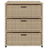 Zahradní úložná skříň béžová 55 x 59 x 69 cm polyratan 365558