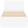 Rám postele s čelem a LED osvětlením bílý 90 x 190 cm 838834