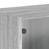 Nástěnné skříňky skleněná dvířka 2 ks šedé sonoma 68,5x37x35 cm 836508
