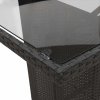 9dílný zahradní jídelní set s poduškami černý polyratan 3212055