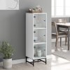 Highboard se skleněnými dvířky bílý 35 x 37 x 120 cm 836560