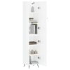 Skříň highboard bílá s vysokým leskem 34,5x34x180 cm kompozit 3198763