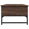 Konferenční stolek hnědý dub 100 x 50 x 35 cm kompozit a kov 845395