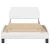 Rám postele Dover bílý 100x200 cm umělá kůže 373139
