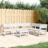 6dílná zahradní sedací souprava bílá masivní borovice 3217016