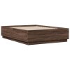 Rám postele hnědý dub 140 x 190 cm kompozitní dřevo 3209736