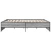 Rám postele šedý sonoma 200 x 200 cm kompozitní dřevo a kov 3279870