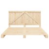 Rám postele s čelem 200 x 200 cm masivní borové dřevo 3281555