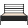 Rám postele černý 90 x 190 cm kompozitní dřevo a kov 845627
