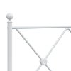 Kovový rám postele s čelem bílý 90 x 200 cm 376544