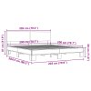 Rám postele černý 200 x 200 cm kompozitní dřevo a kov 3280172