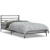 Rám postele šedý sonoma 75 x 190 cm kompozitní dřevo a kov 845625