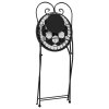 Mozaikový bistro set černý a bílý železo a keramika 3216354