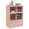 Highboard růžový 67 x 39 x 95 cm ocel 841800