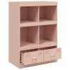 Highboard růžový 67 x 39 x 95 cm ocel 841800