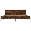Rám postele kouřový dub 180 x 200 cm kompozitní dřevo a kov 3280014