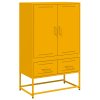 Skříň highboard hořčicově žlutá 68x39x111,5 cm ocel 846611