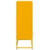 Skříň highboard hořčicově žlutá 68x39x111,5 cm ocel 846611