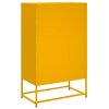 Skříň highboard hořčicově žlutá 68x39x111,5 cm ocel 846611