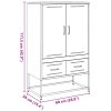 Skříň highboard hořčicově žlutá 68x39x111,5 cm ocel 846611