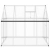 Skleník s podkladovým rámem stříbrný 224 x 169 x 195 cm hliník 4005834