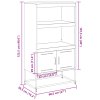 Skříň highboard hořčicově žlutá 68,5 x 38,5 x 123,5 cm ocel 846503