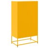 Skříň highboard hořčicově žlutá 68,5 x 38,5 x 123,5 cm ocel 846503