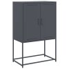 Skříň highboard antracitová 68,5 x 38,5 x 107 cm ocel 846508