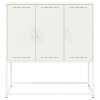 Skříň highboard bílá 100,5 x 39 x 107 cm ocel 846541