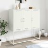 Skříň highboard bílá 100,5 x 39 x 107 cm ocel 846541