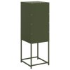 Skříň highboard olivově zelená 36 x 39 x 107 cm ocel 846534