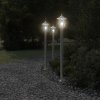 Venkovní stojací lampy 3 ks stříbrné 120 cm nerezová ocel 4006384