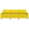 3místná pohovka světle žlutá 210 cm textil 4007419
