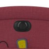 Elektrické masážní polohovací křeslo vínové textil 3204155
