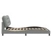 Rám postele s LED bez matrace Hvar Světle šedá 140x200 cm Látka 3213704
