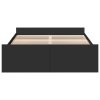 Rám postele se zásuvkami černý 135 x 190 cm kompozitní dřevo 3280315